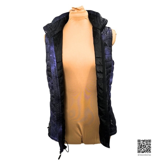 The North Face - Size Small - ThermoBall Cosmic Galaxy Purple Stars Puffer Vest - Picture 8 of 14